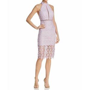 Bardot Gemma Lace Halter Midi Dress Size S in Orchid